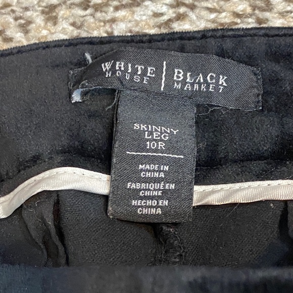 White House Black Market Women’s Back Velvet Skinny Pants - Picture 2 of 5